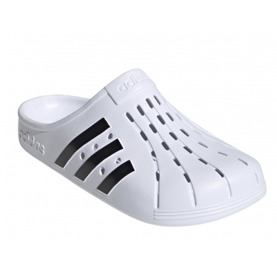 adidas Badeschuhe Adilette Clog 3-Streifen weiss/schwarz - 1 Paar